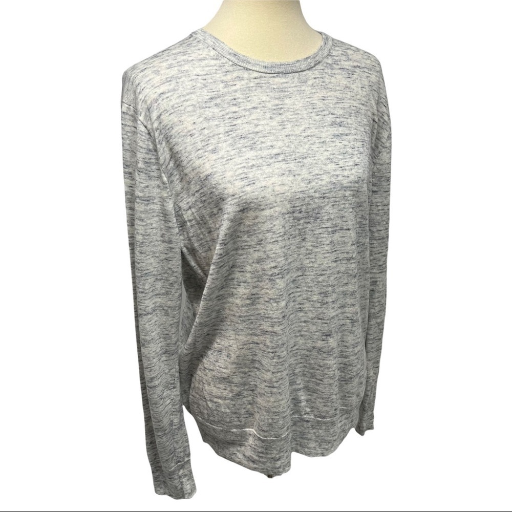 J. Crew Factory Blues Heather Linen Blend Crew Neck Sweater - Picture 6 of 10
